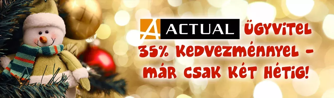 ACTUAL Ügyvitel 35% kedvezménnyel - már csak két hétig!
