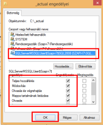 Mappa jogosultság beállítása 2.