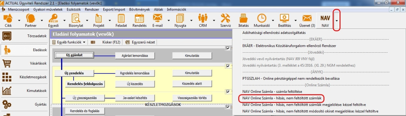 NAV gomb hibás számlák