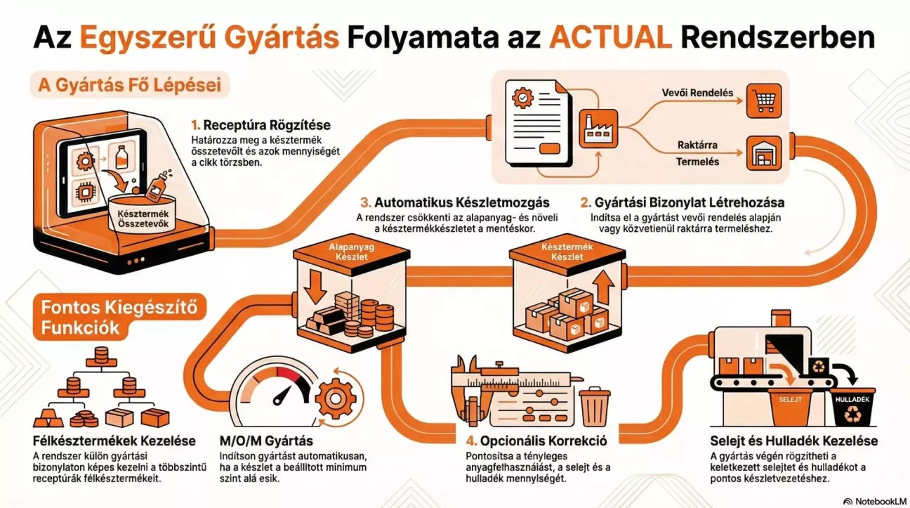 Gyártás infografika