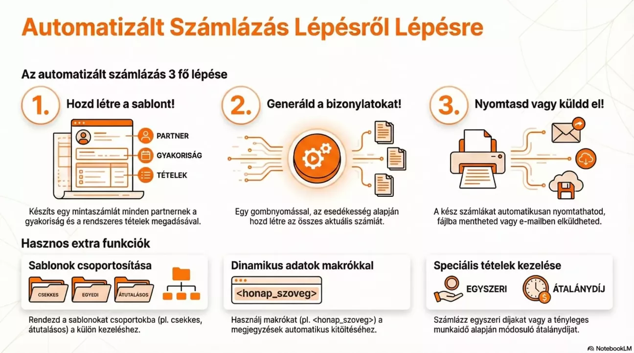 Csoportos számlázás infografika