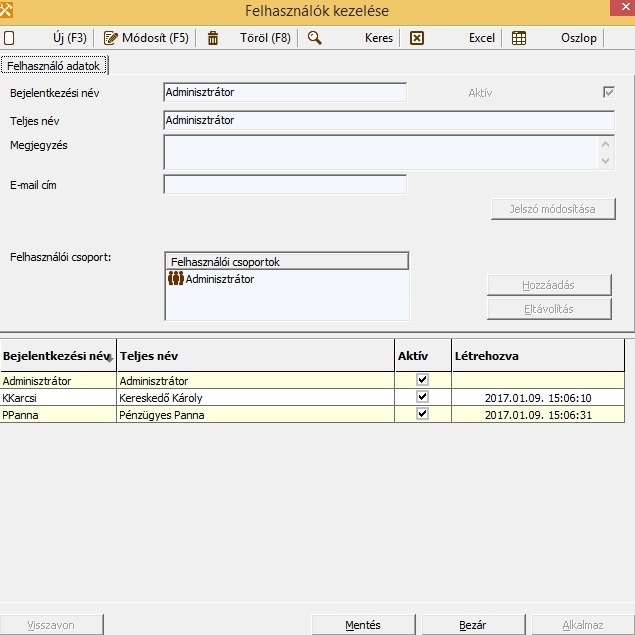 Felhasználó kereső