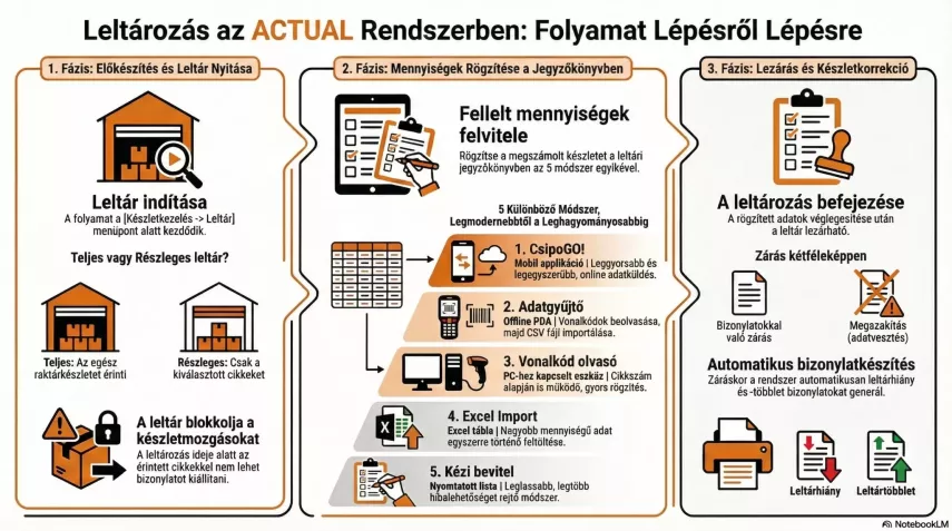 Leltár infografika