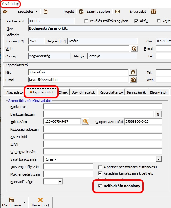 Belföldi adóalany ellenőrzés