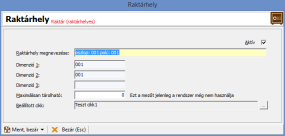 Raktárhely - 2